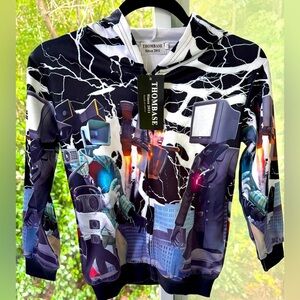 NWT Thombase Toilet Boys Titan Speaker Man kids hoodie w/pockets and zip front.